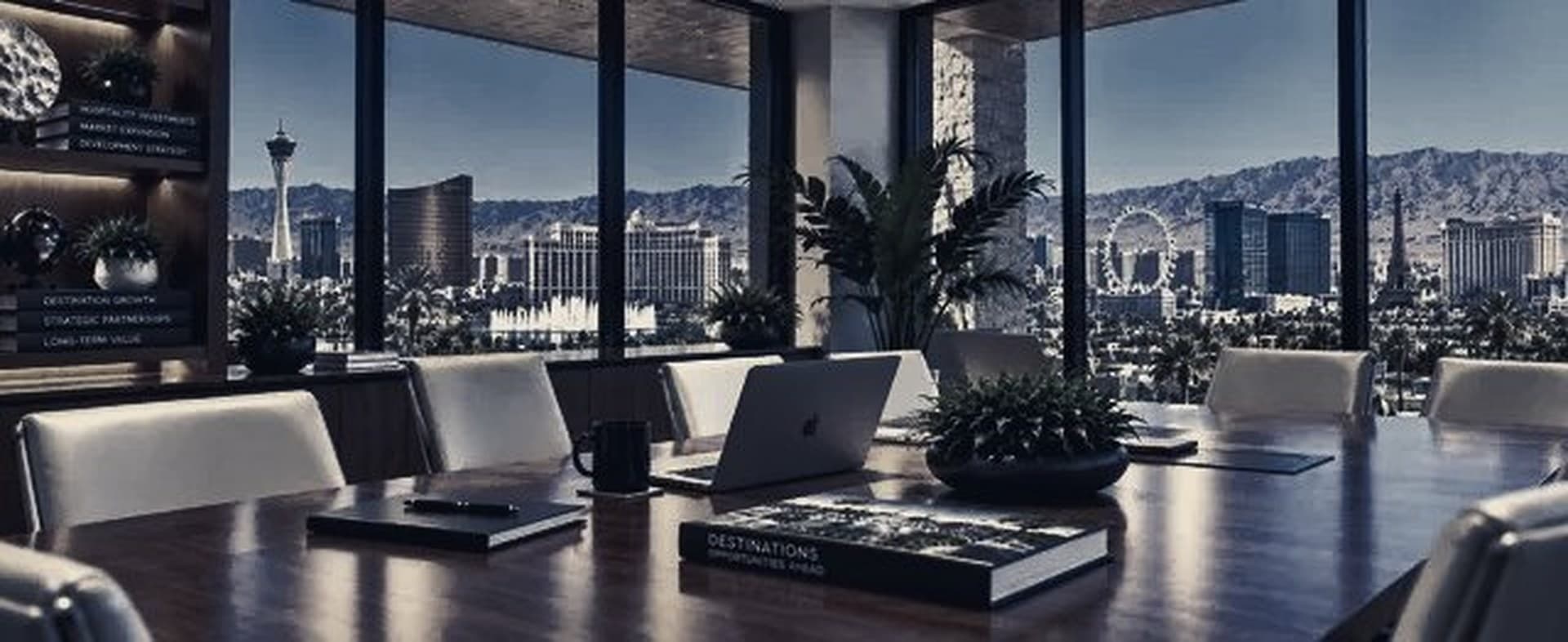 RedRock boardroom overlooking the Las Vegas valley